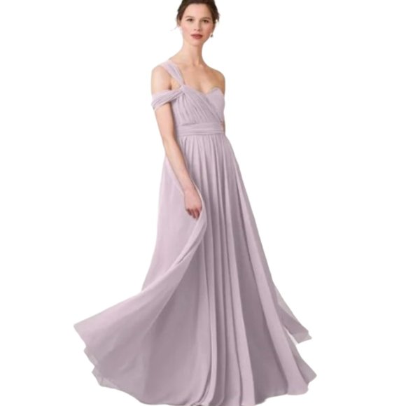 NEW Jenny Yoo Collection Sweet Pea Luxxe Chiffon Convertable Mira Dress - Picture 1 of 16